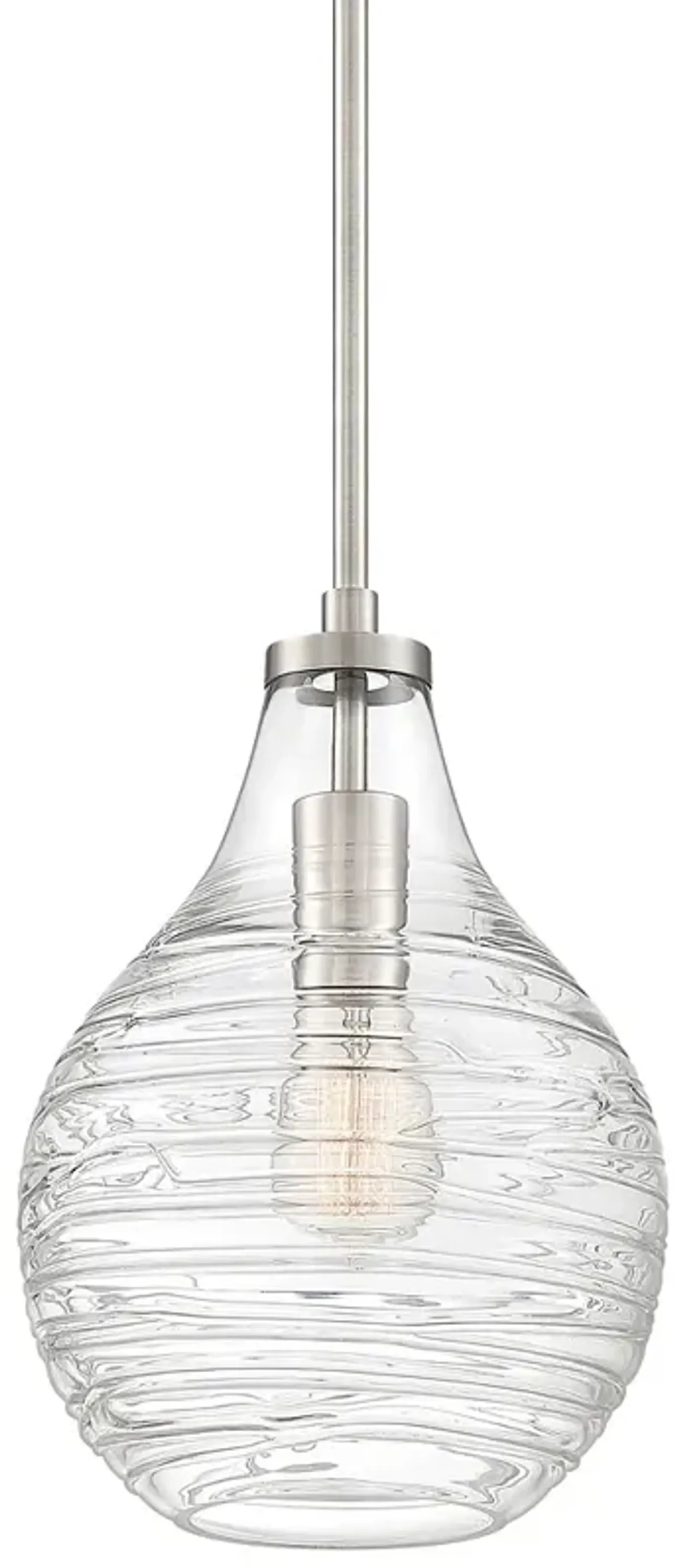 Genie 8 3/4" Wide Brushed Nickel Teardrop Mini Pendant Light