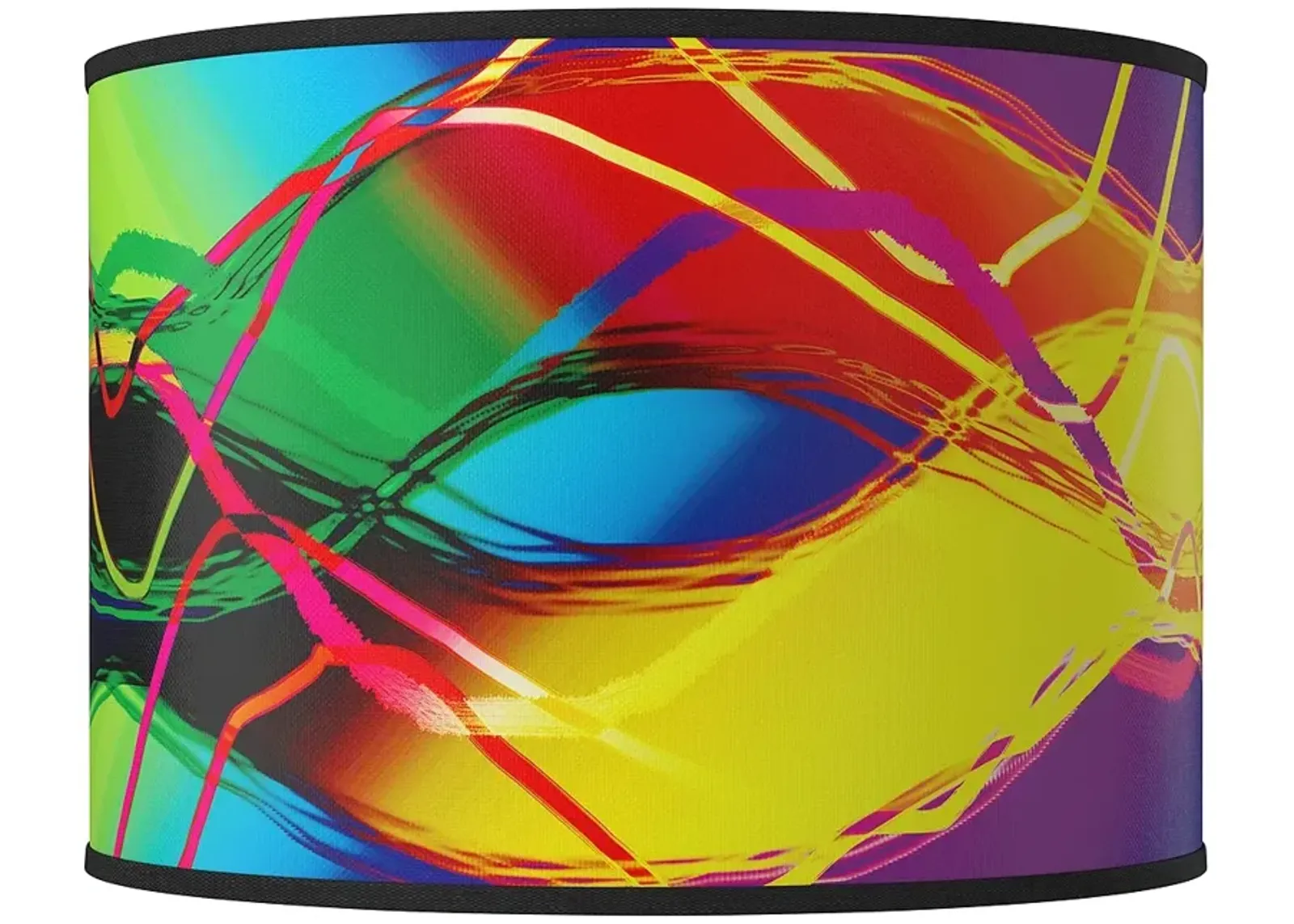 Colors In Motion (Light) Giclee Round Drum Lamp Shade 15.5x15.5x11 (Spider)