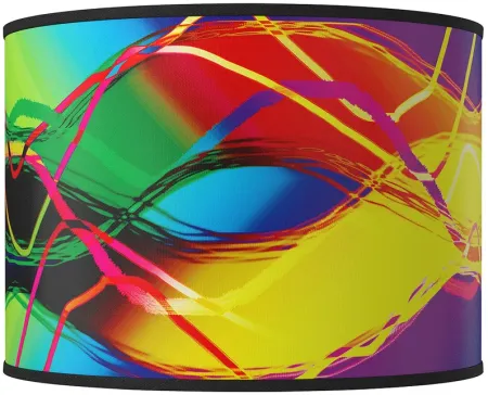 Colors In Motion (Light) Giclee Round Drum Lamp Shade 15.5x15.5x11 (Spider)