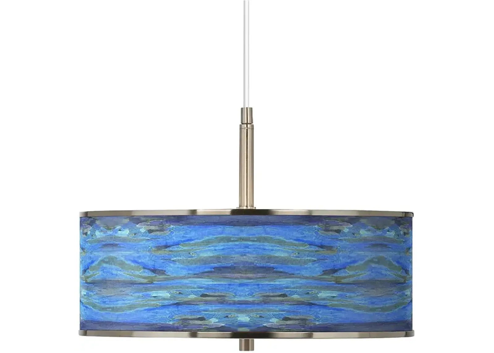 Giclee Glow Oceanside 16" Wide Modern Blue Pendant Light