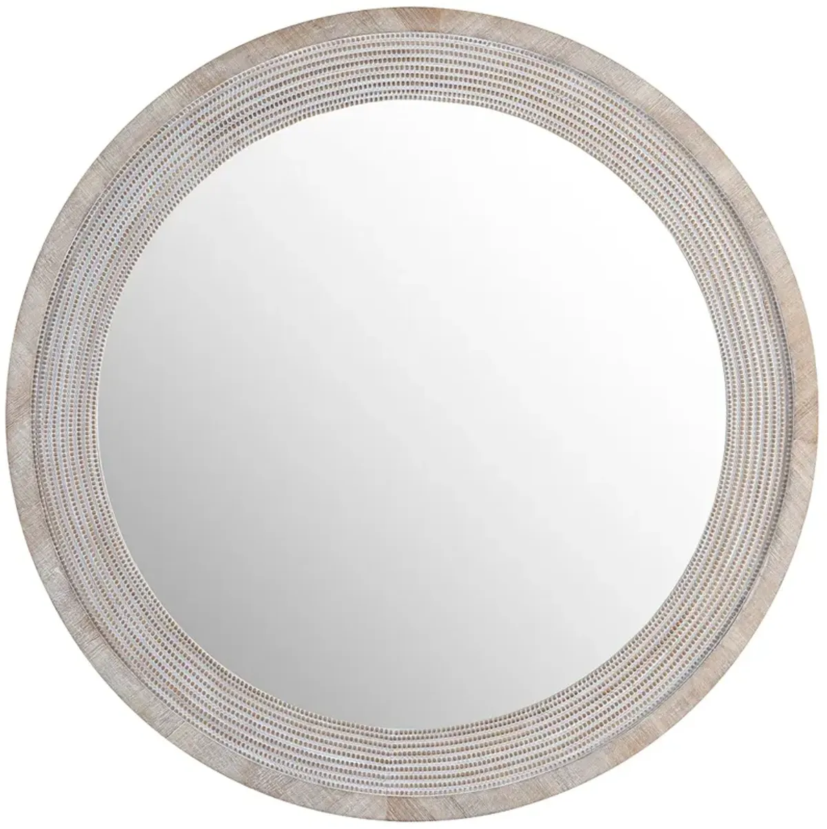 Johnson Wooden Framed Round Wall Mirror - Natural