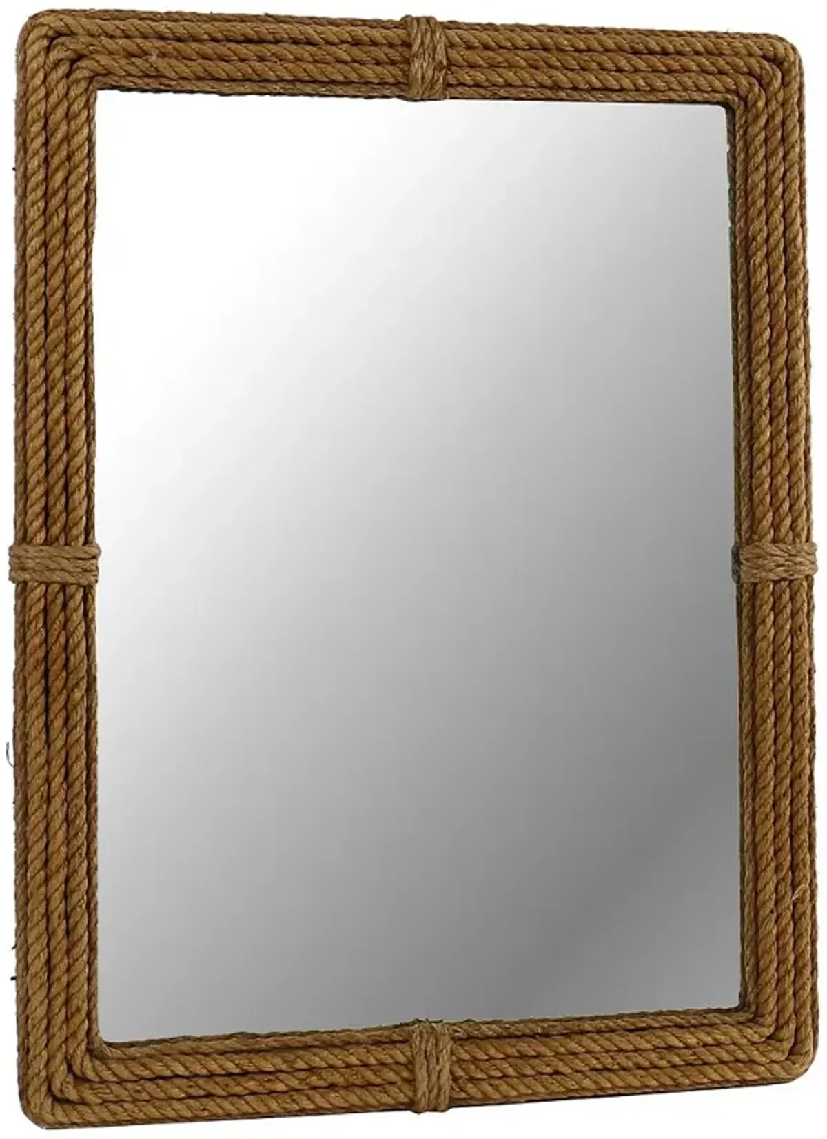 Coasting I Rectangular Rope Mirror - Brown