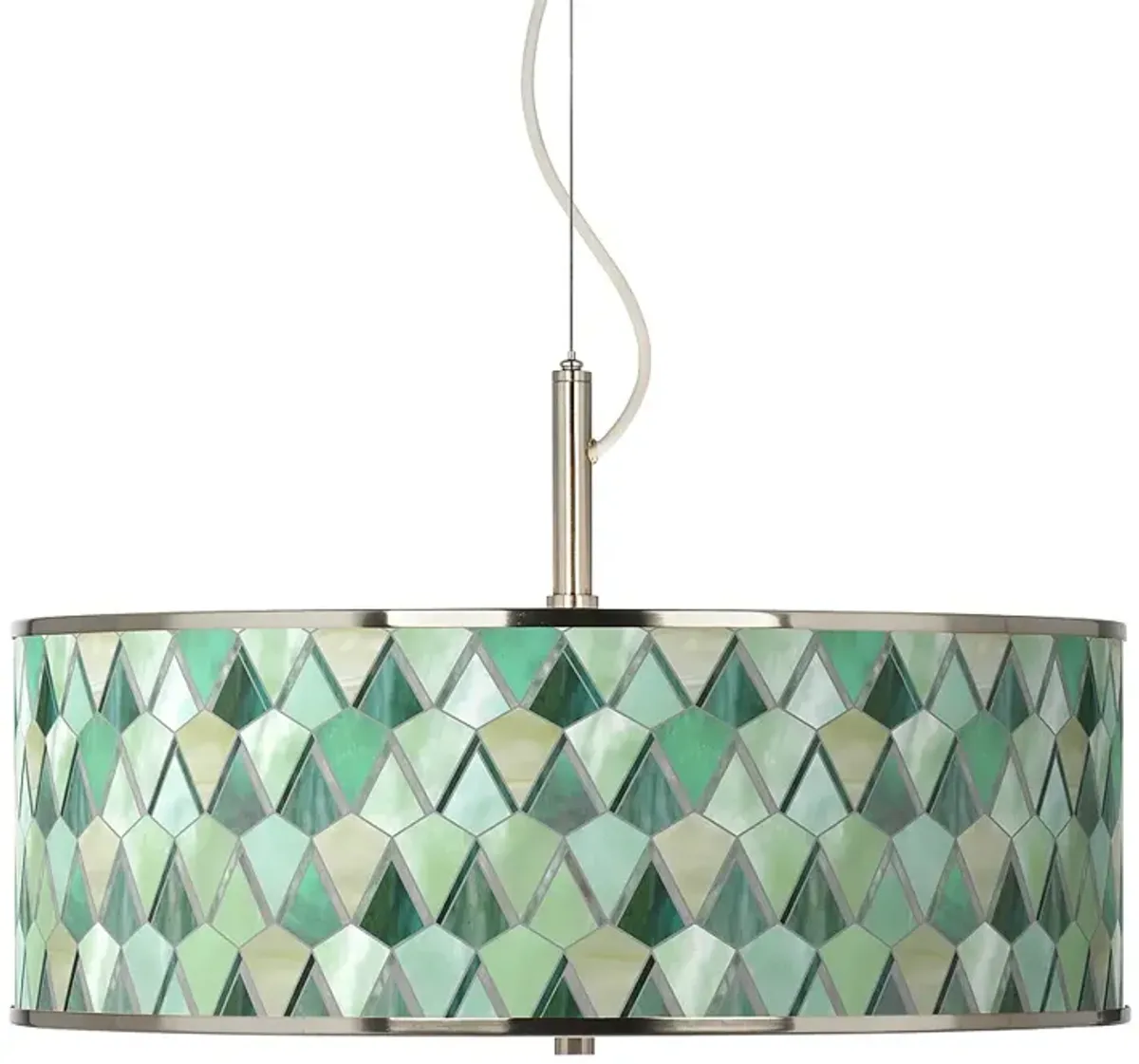 Giclee Glow 20" Wide Green Misty Morning Modern Pendant Light