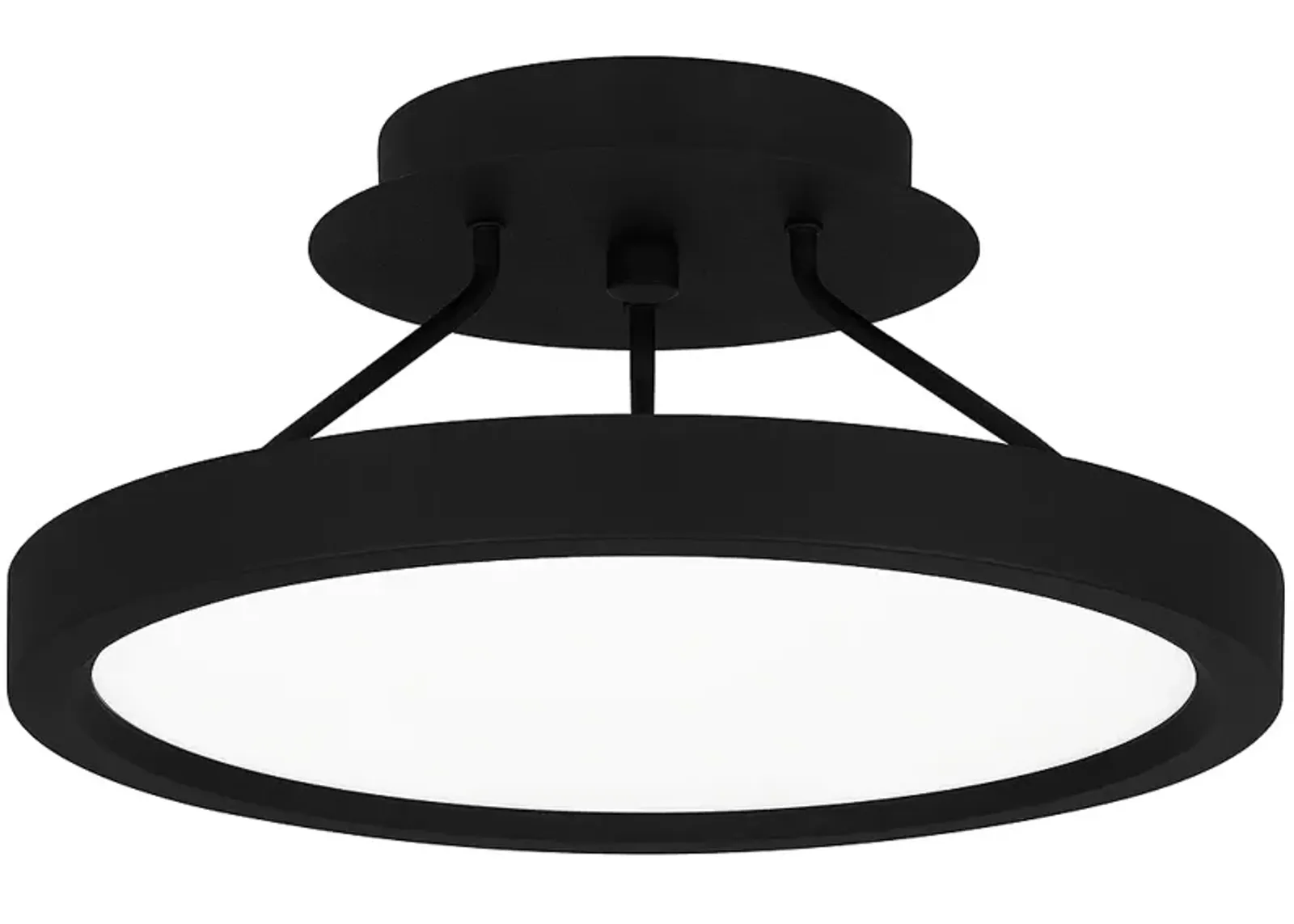 Outskirts Integrated LED Earth Black Semi-Flush Mount