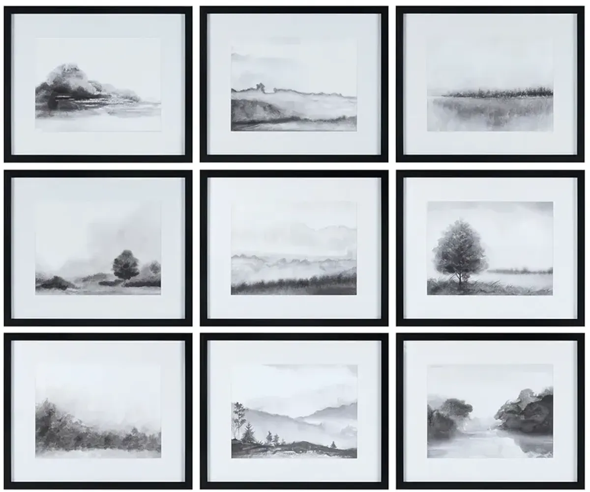 Pritchard Framed Gallery Wall Art Set of 9