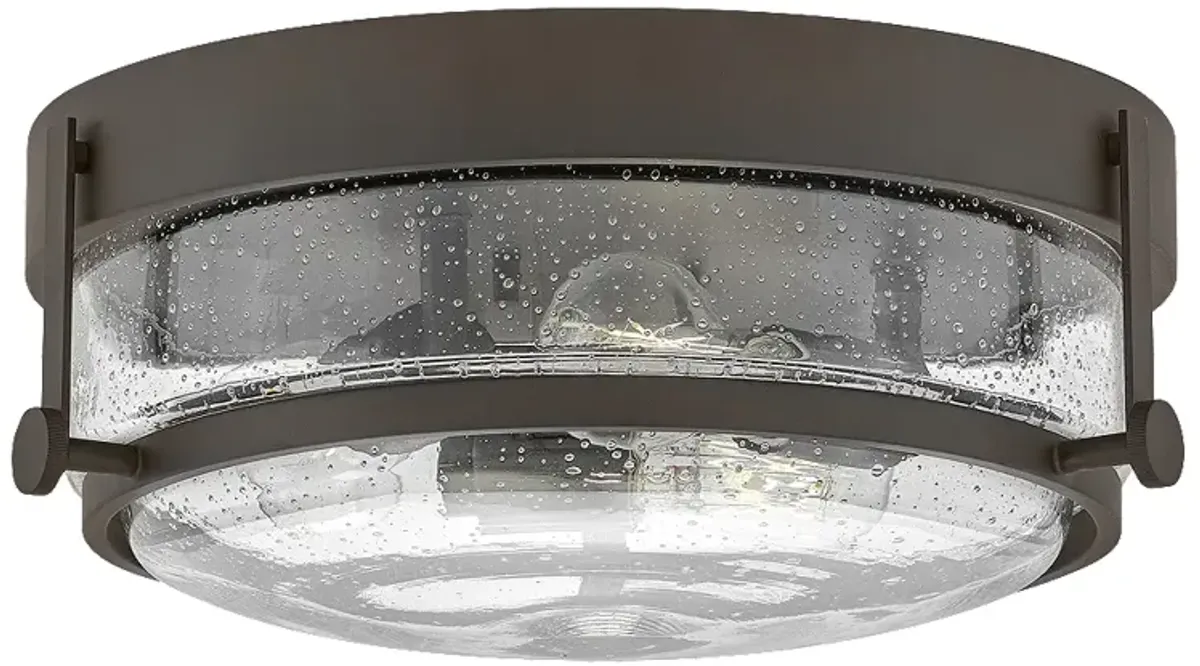 Harper 15.8" Wide Bronze and Seeded Glass Ceiling Light by Hinkley