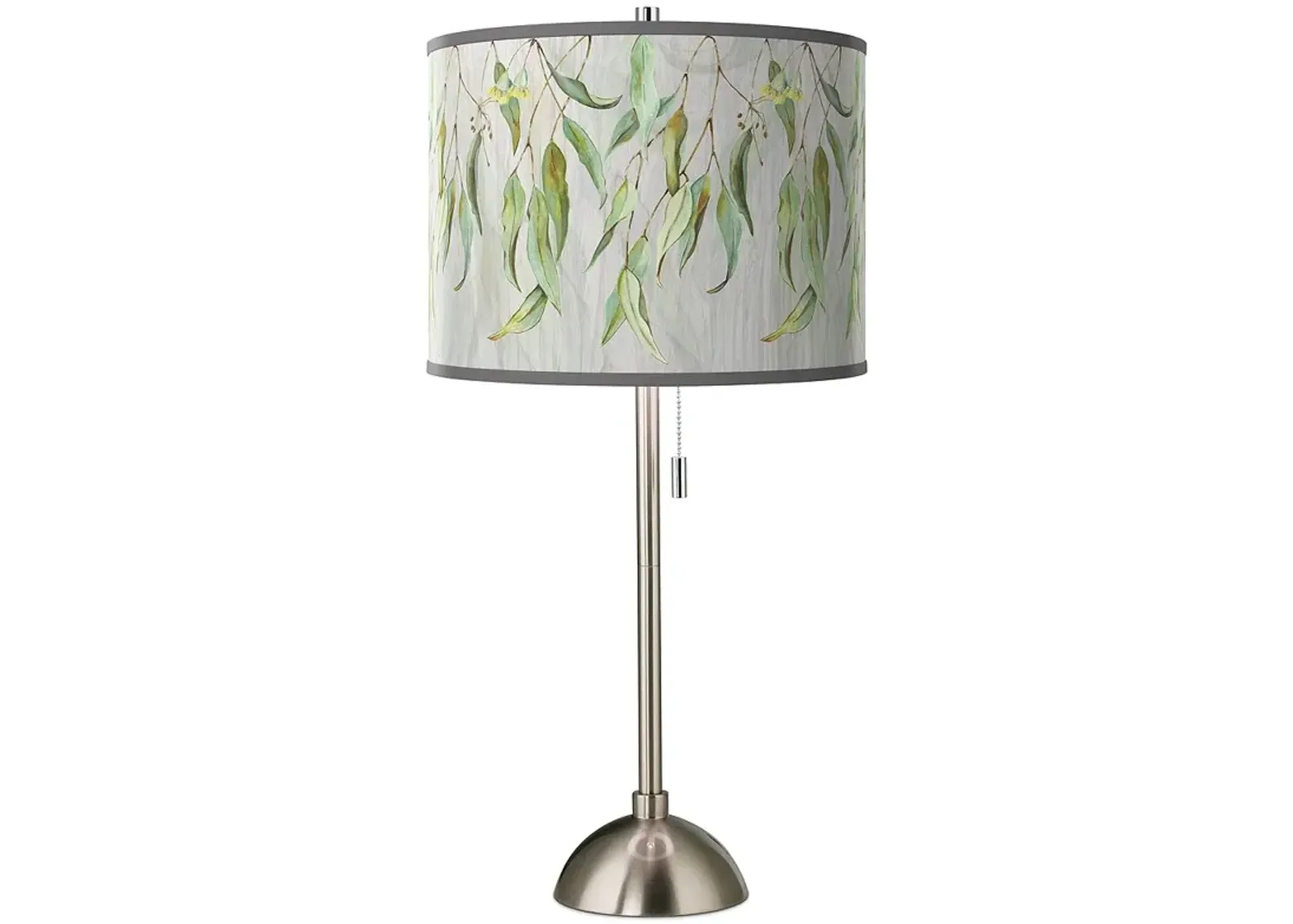 Eucalyptus Giclee Brushed Nickel Table Lamp