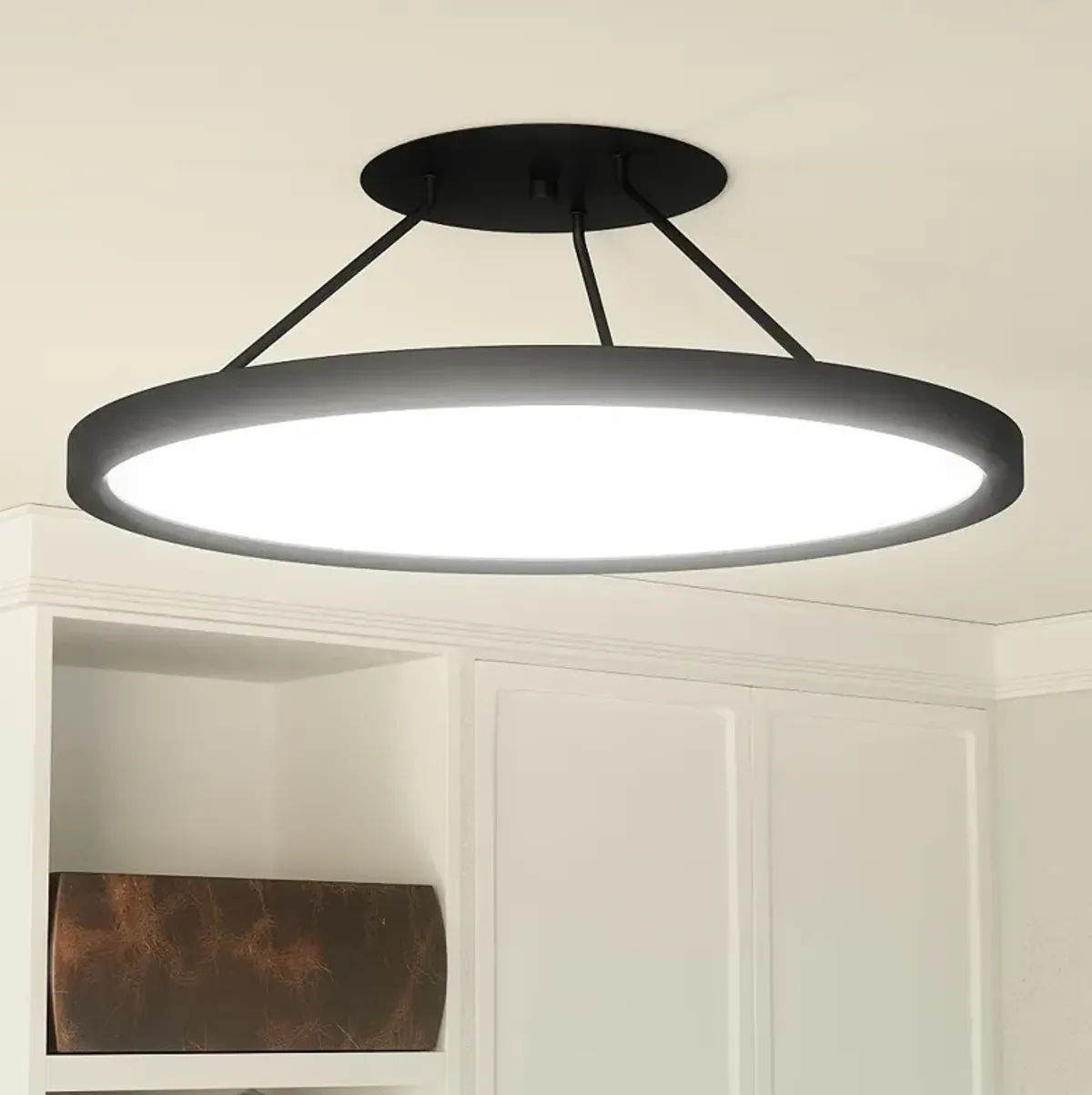 Quoizel Outskirts 20" Wide Earth Black LED Ceiling Light