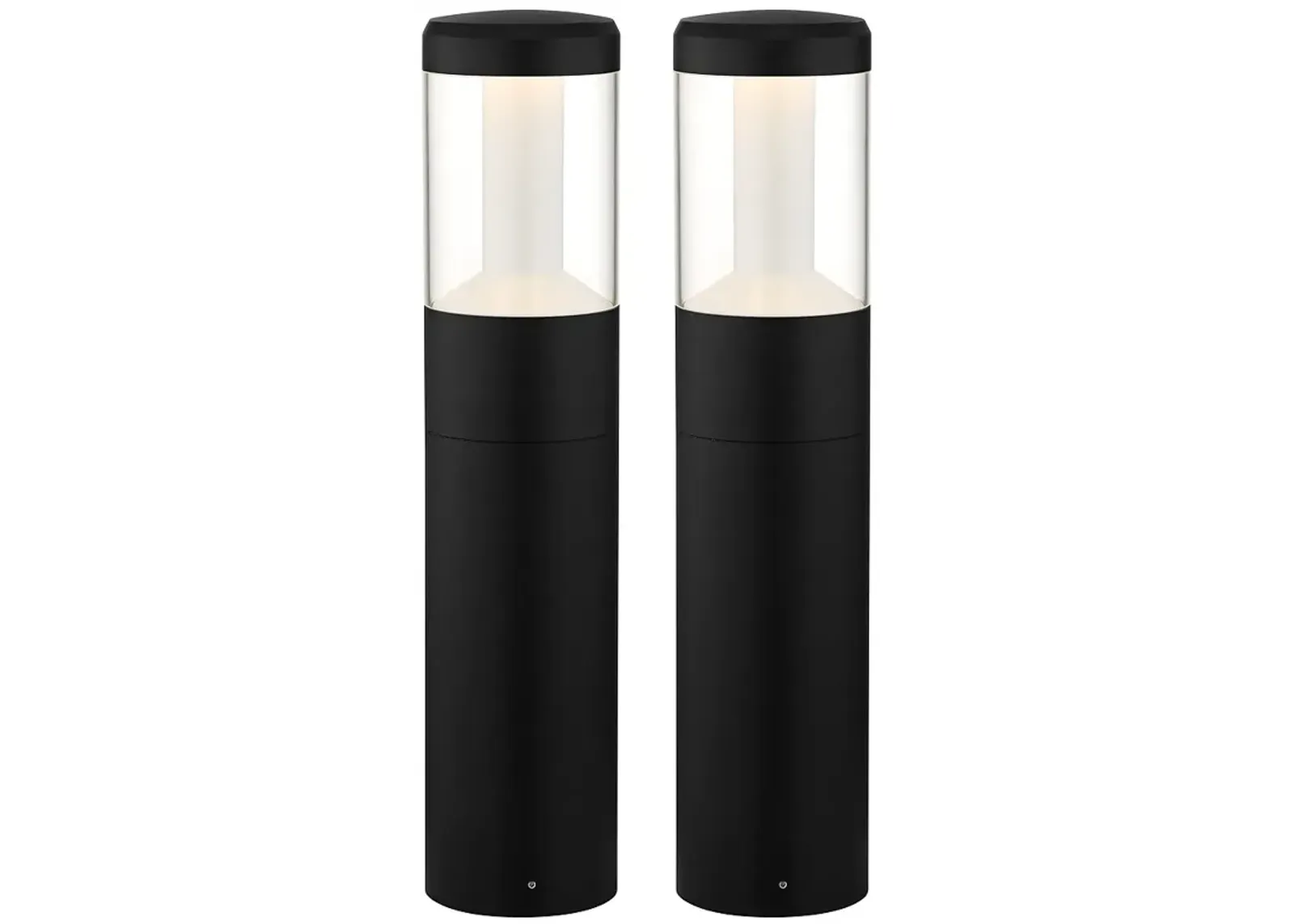 Jackson 20" High Black LED Landscape Bollards Set of 2