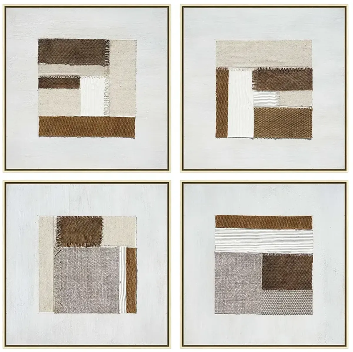 Whitfield 20" Square 4-Piece Canvas Wall Art Set