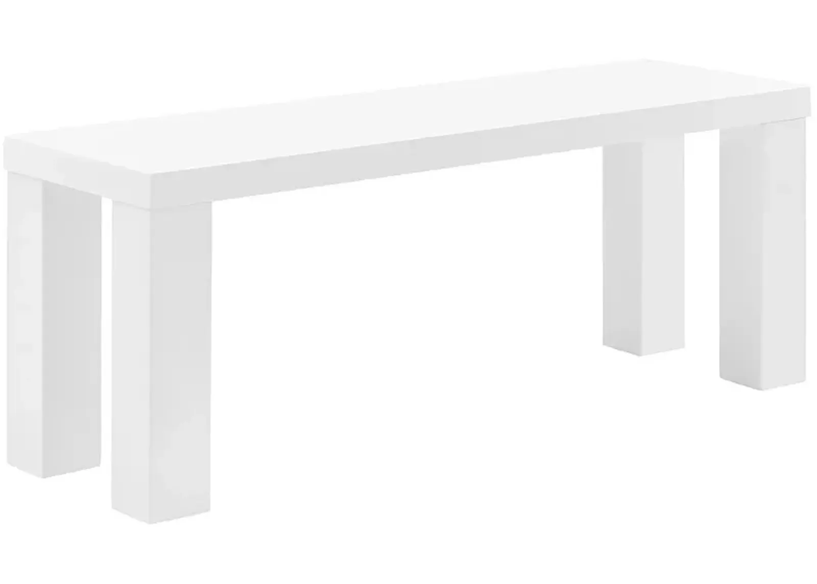 Abby 49" Wide Gloss White Lacquer Wood Bench