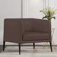 Matias Brown Leatherette Lounge Chair