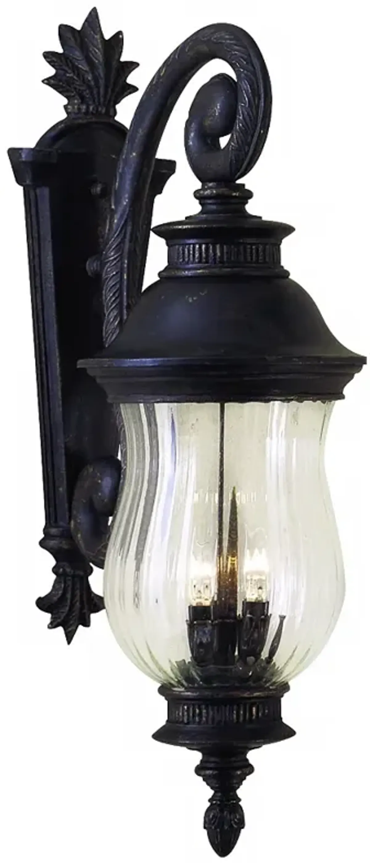 Minka Newport Collection 28" Traditional Scroll Arm Outdoor Wall Lamp