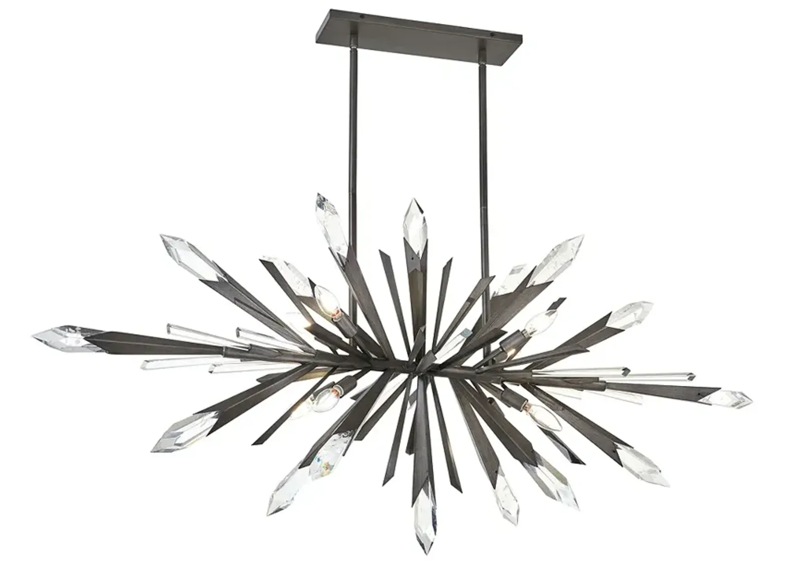 Metropolitan Elsa 8-Light 58.13-in Midnight Graphite Island Chandelier