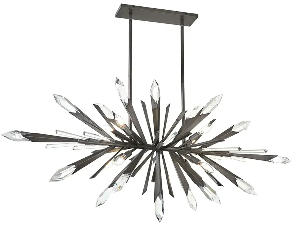 Metropolitan Elsa 8-Light 58.13-in Midnight Graphite Island Chandelier