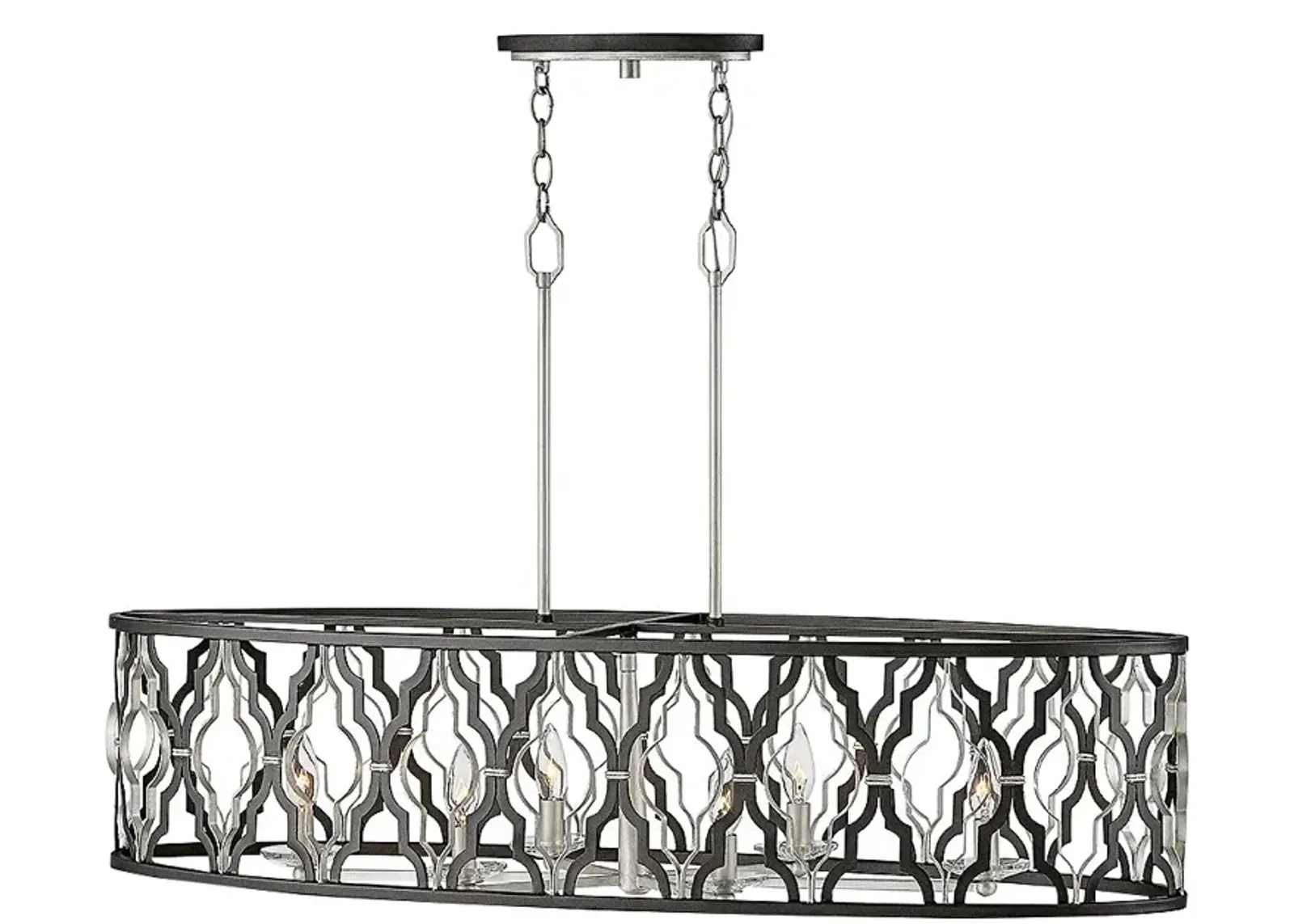 Portico 42" Wide Glacial Bronze 6-Light Linear Chandelier