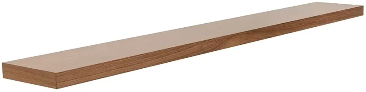 Barney 74 3/4" Wide Walnut Veneer Wood Floating Wall Shelf