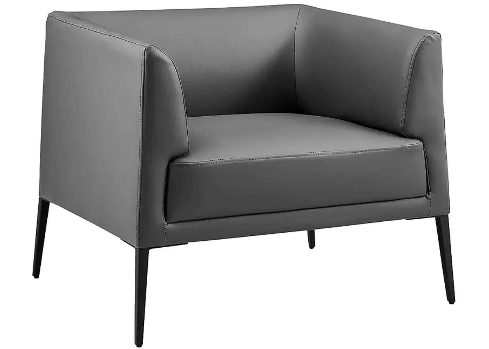 Matias Gray Leatherette Lounge Chair