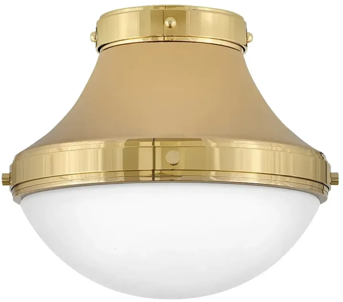 Hinkley Oliver 14" Wide Bright Brass Ceiling Light