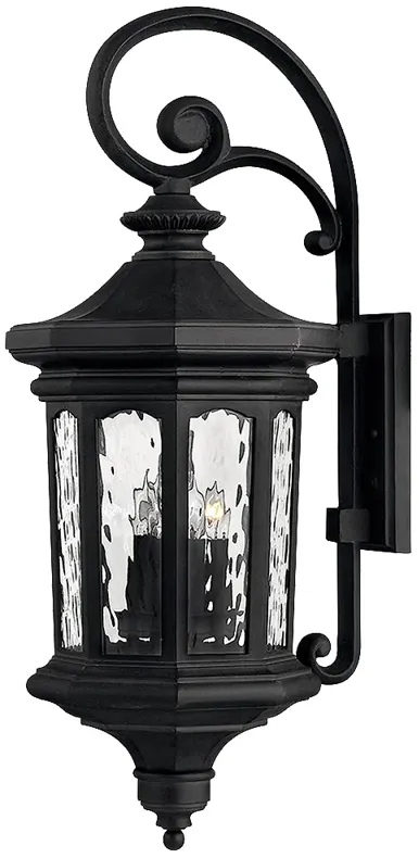 Hinkley Raley 31 1/2" Black Finish Traditional Outdoor Wall Light