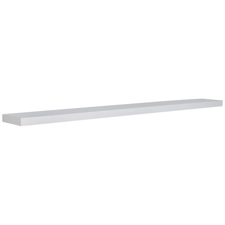 Barney 74 3/4" Wide White Lacquer Wood Floating Wall Shelf