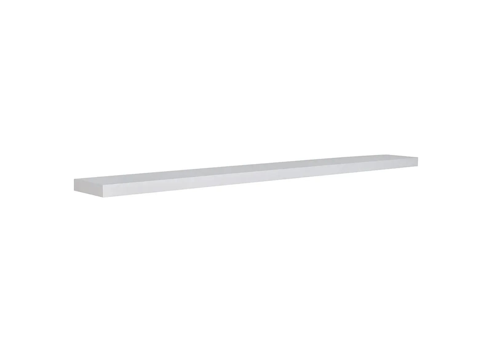 Barney 74 3/4" Wide White Lacquer Wood Floating Wall Shelf