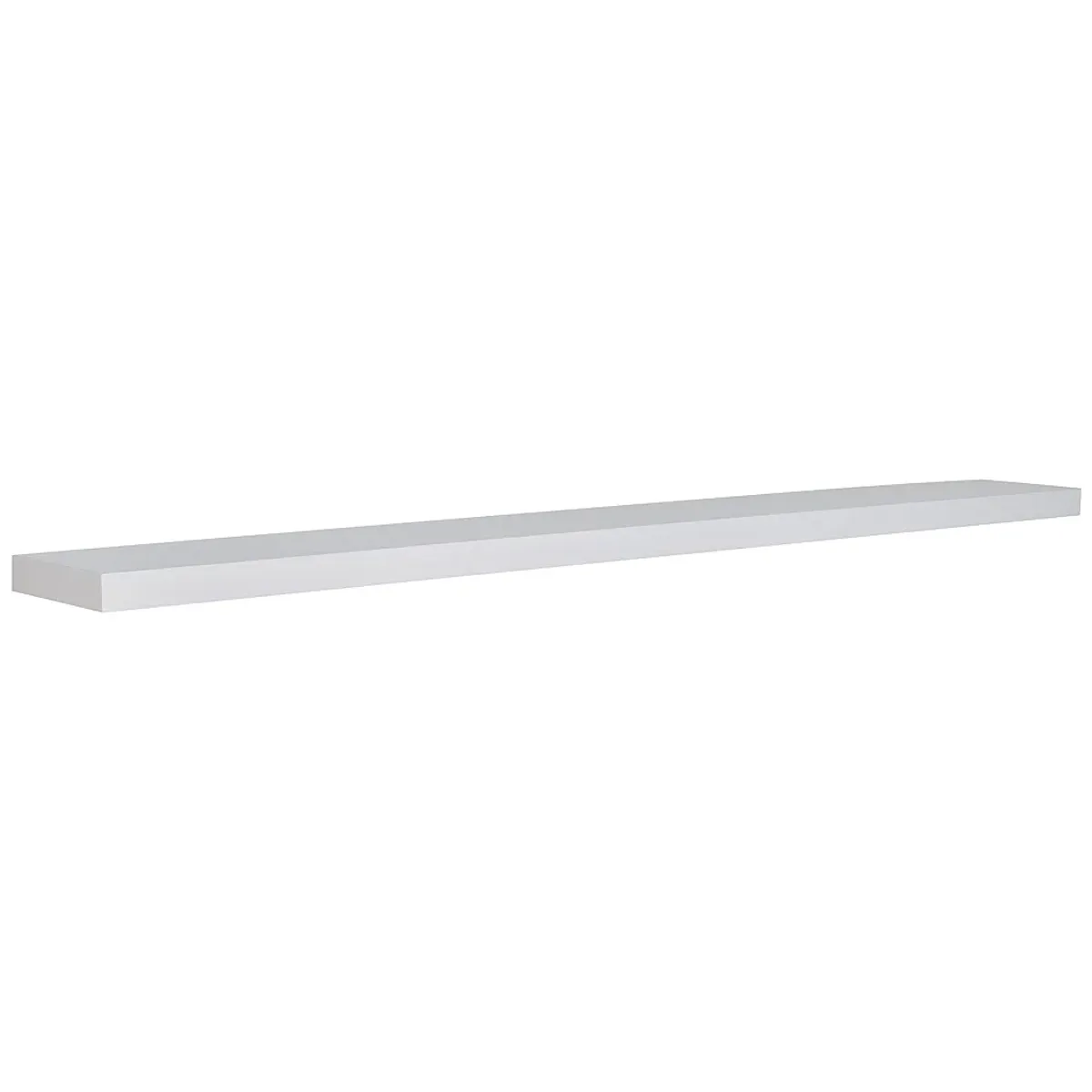 Barney 74 3/4" Wide White Lacquer Wood Floating Wall Shelf