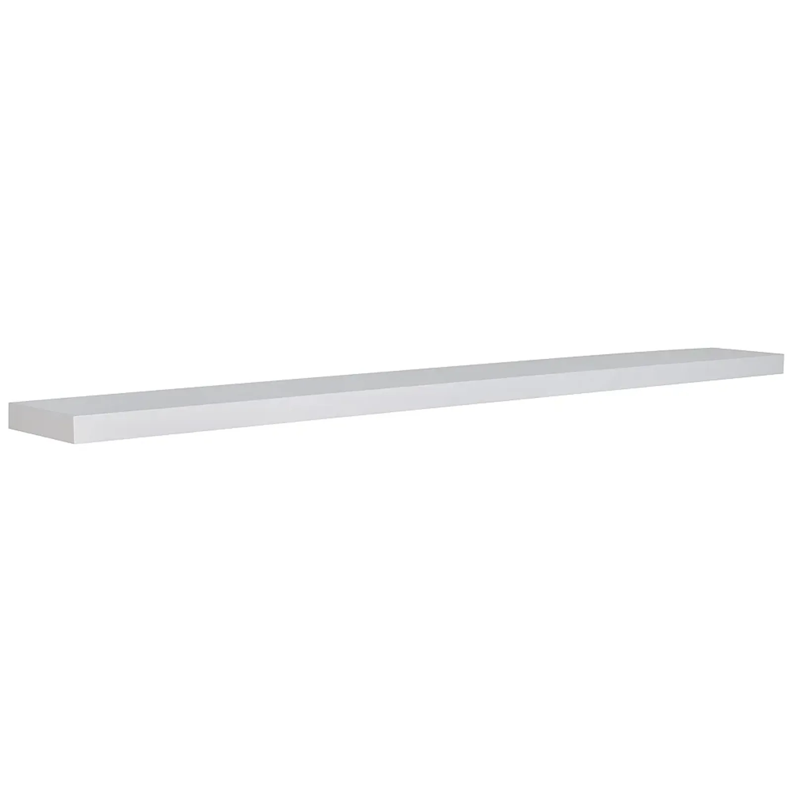 Barney 74 3/4" Wide White Lacquer Wood Floating Wall Shelf