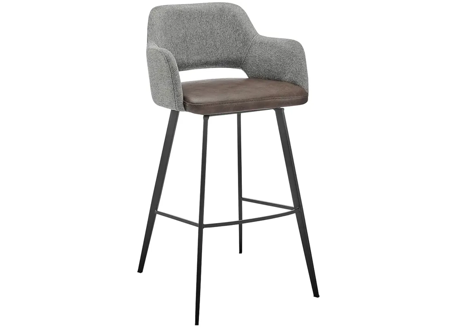 Desi 29 1/4" Light Brown Gray Swivel Bar Stool