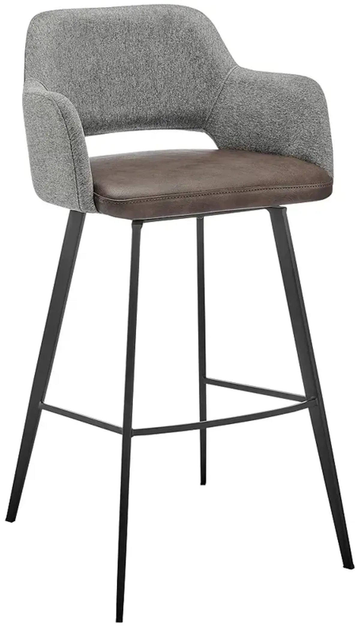 Desi 29 1/4" Light Brown Gray Swivel Bar Stool