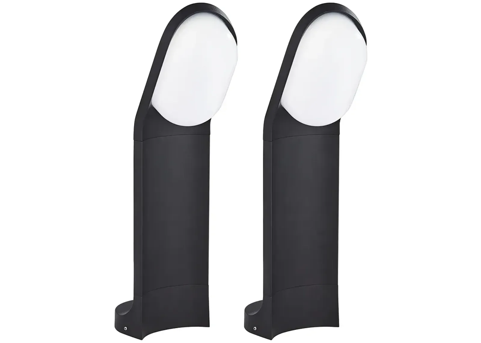 Marketa 19 1/2"H Black LED Landscape Bollard Lights Set of 2