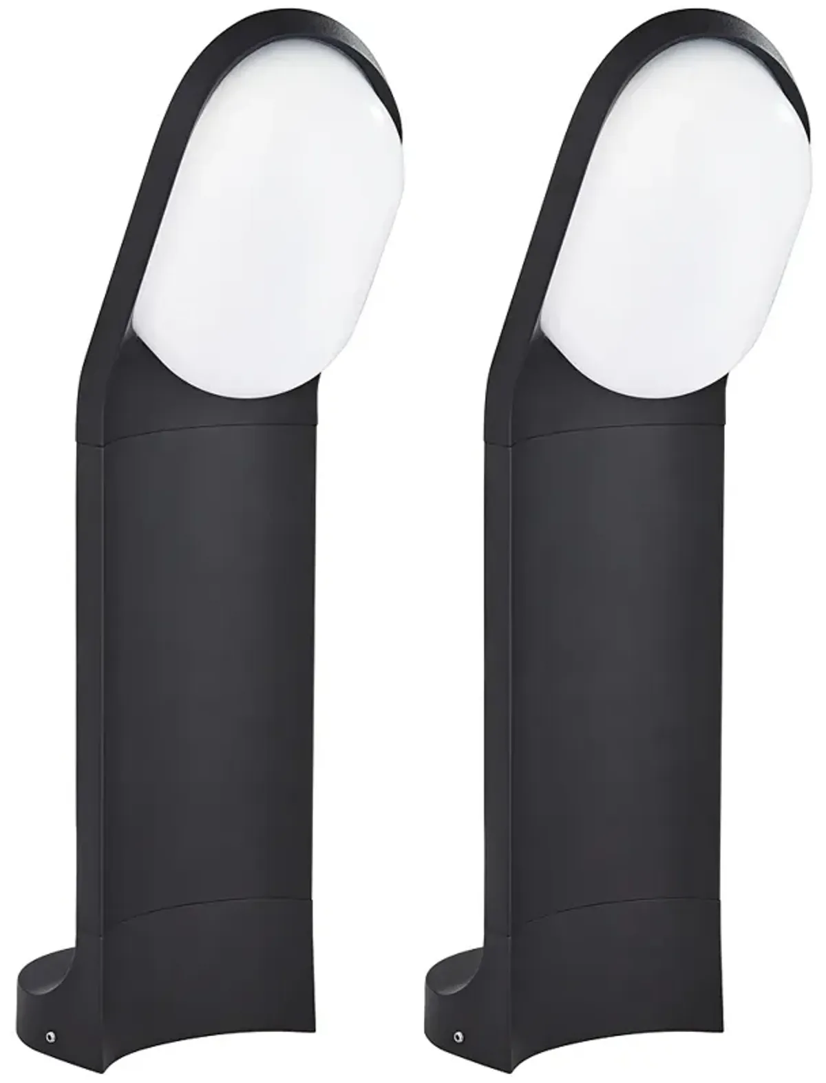 Marketa 19 1/2"H Black LED Landscape Bollard Lights Set of 2