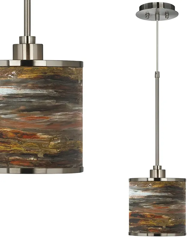 Embracing Change Giclee Brushed Nickel Mini Pendant Light