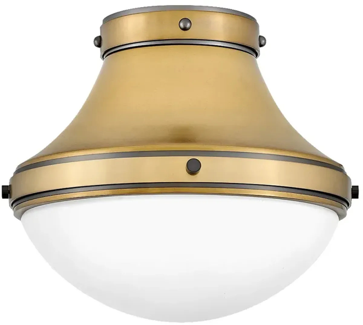 Foyer Oliver-Small Flush Mount-Heritage Brass