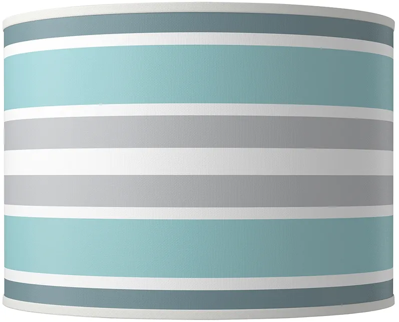 Multi Color Stripes Giclee Round Drum Lamp Shade 15.5x15.5x11 (Spider)