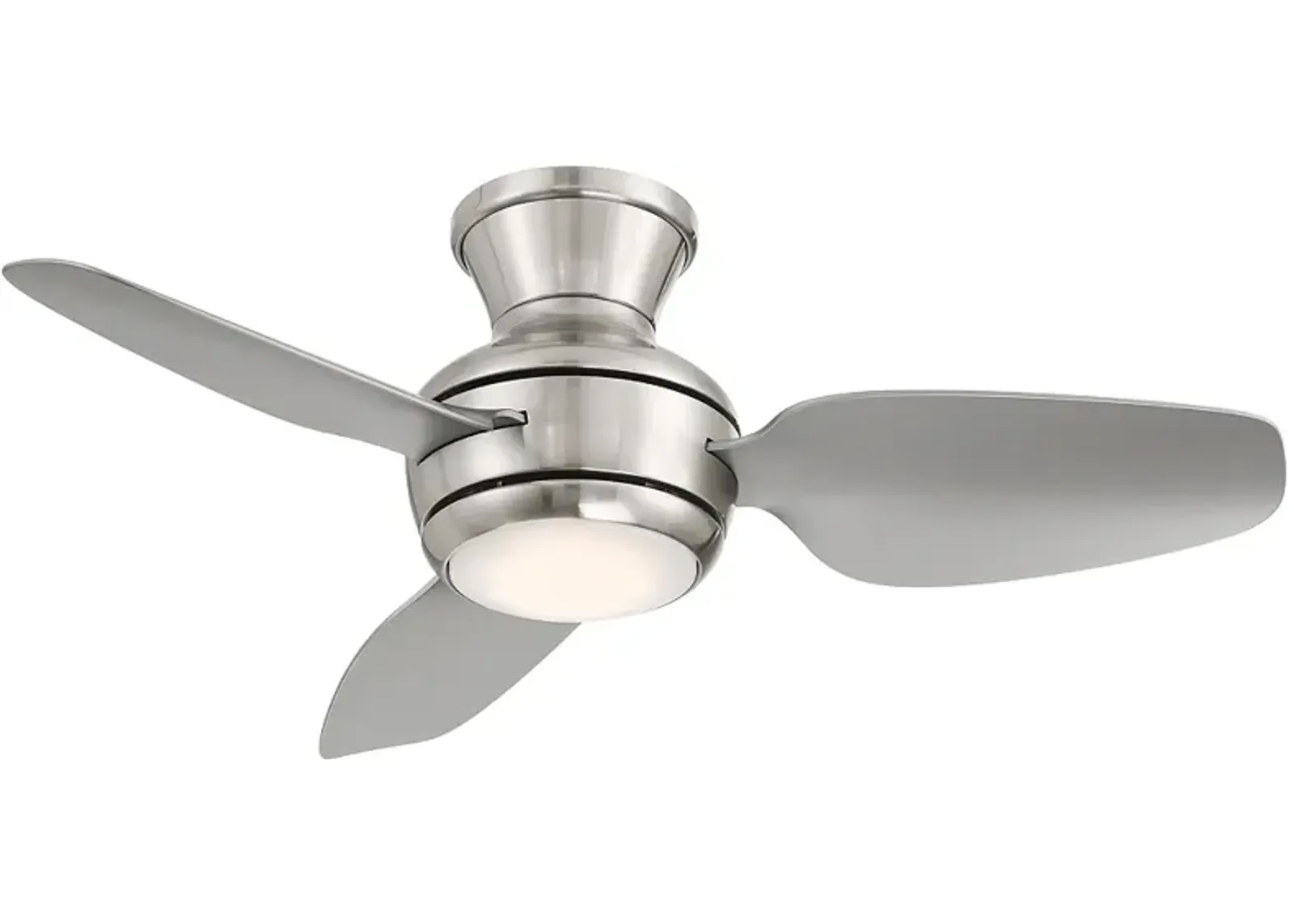 36" Casa Vieja Whirl Brushed Nickel LED Hugger Ceiling Fan with Remote