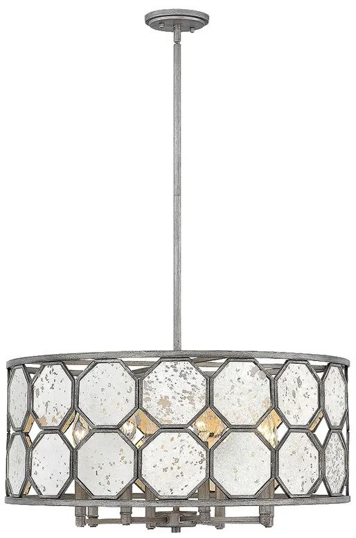 Chandelier Lara-Large Drum-Brushed Silver