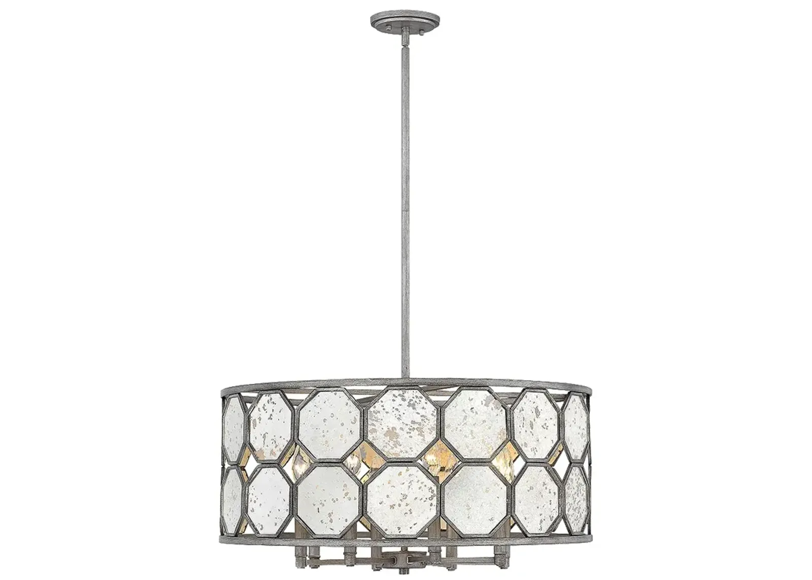 Chandelier Lara-Large Drum-Brushed Silver