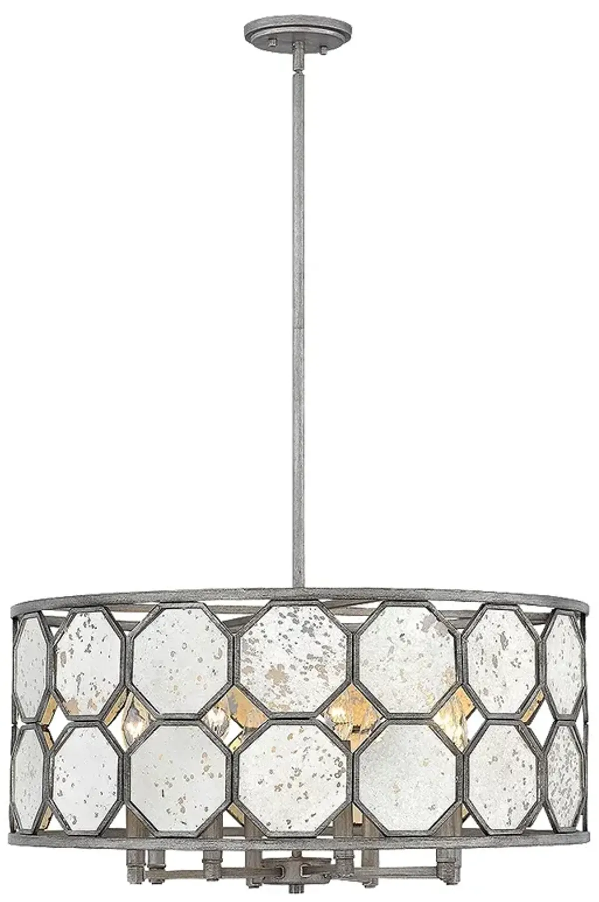 Chandelier Lara-Large Drum-Brushed Silver