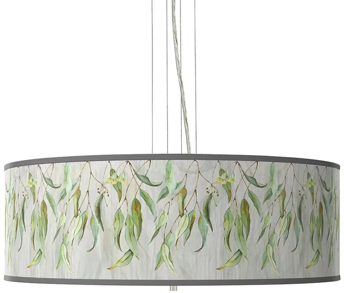 Eucalyptus Giclee 24" Wide 4-Light Pendant Chandelier