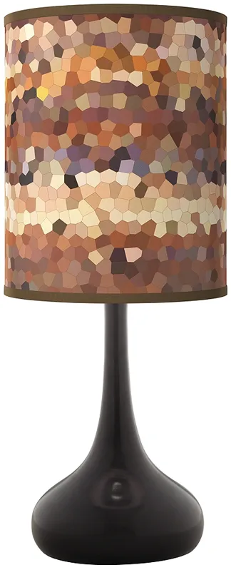 Red Rock Giclee Black Droplet Table Lamp