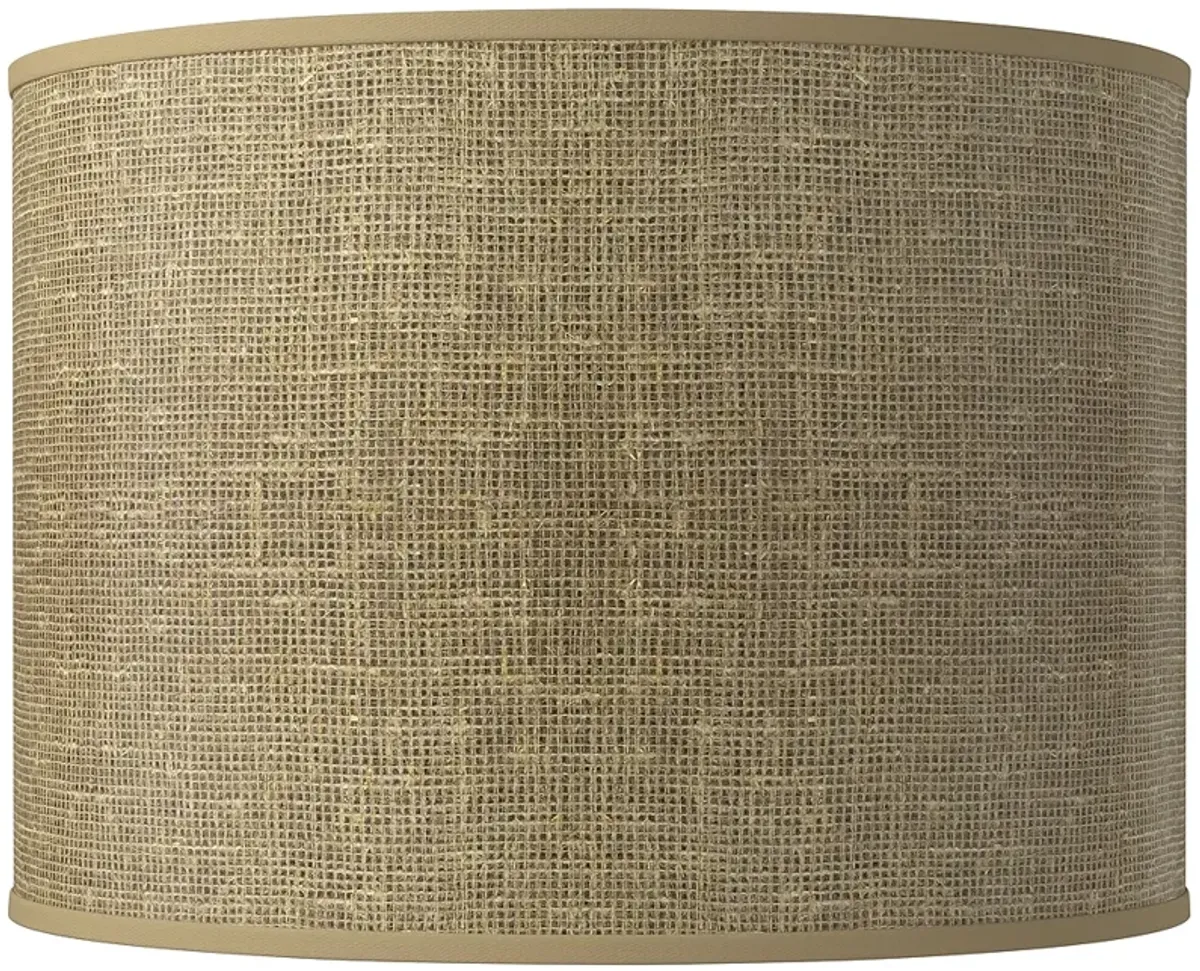 Burlap Print Giclee Round Drum Lamp Shade 15.5x15.5x11 (Spider)