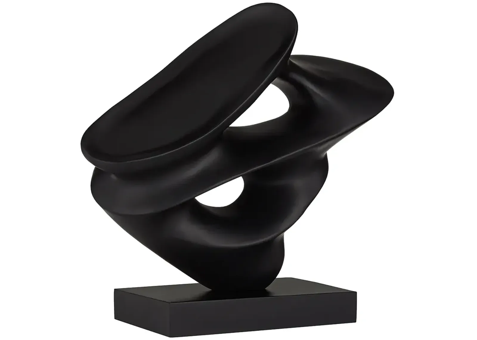 Janet 14 1/2" Wide Matte Black Abstract Sculpture