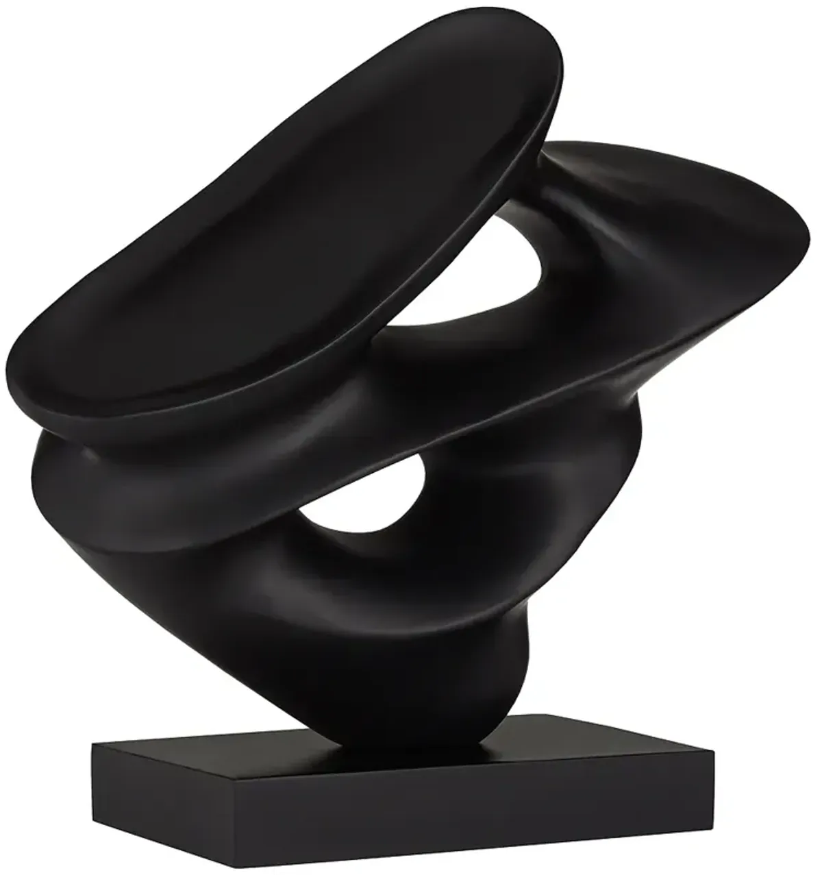 Janet 14 1/2" Wide Matte Black Abstract Sculpture