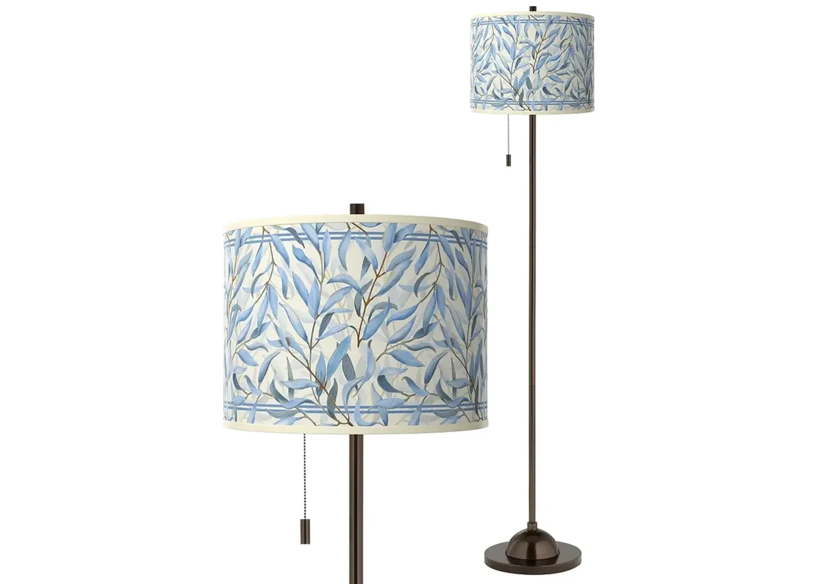 Giclee Glow 62" Amity Shade Bronze Club Floor Lamp