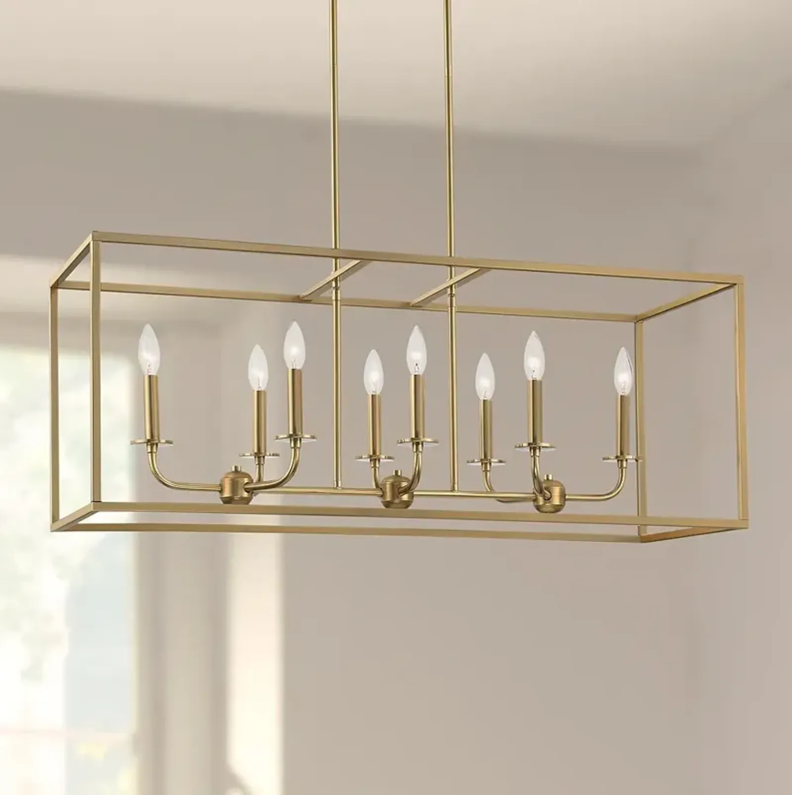 Daniela 38" Wide Antique Brass 8-Light Island Chandelier