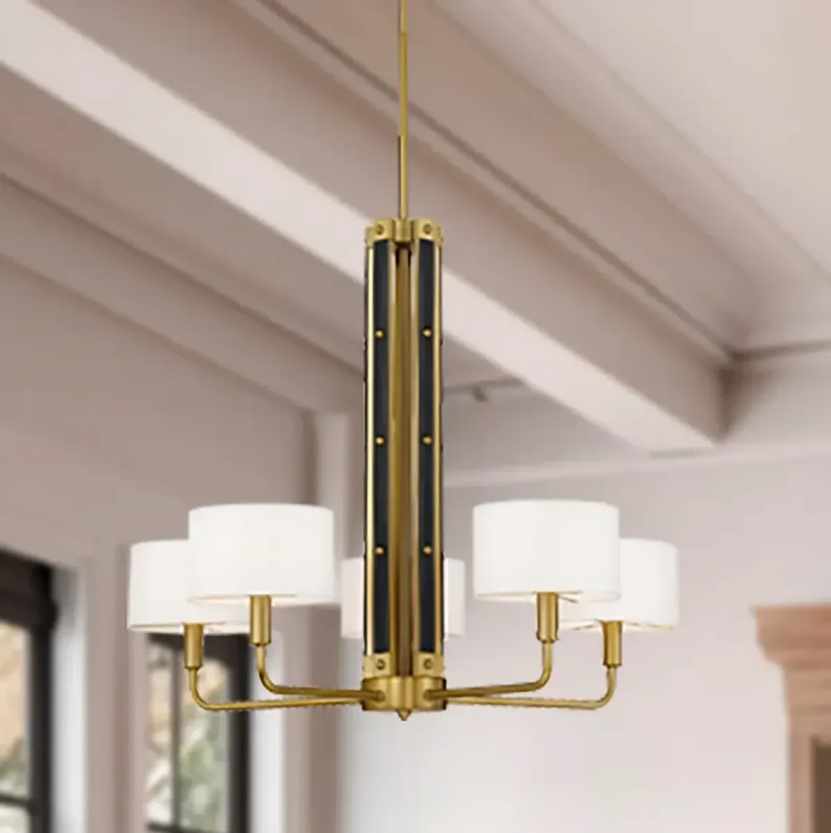 Chelsea 30" Wide Soft Brass 5-Light Chandelier