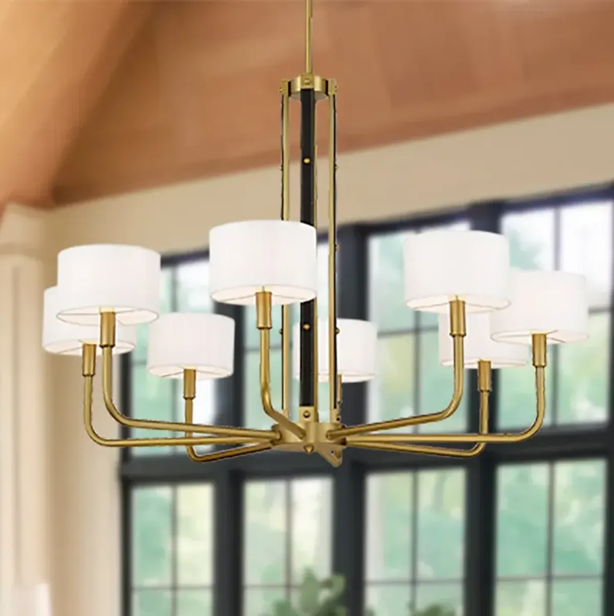Chelsea 40" Wide Soft Brass 8-Light Chandelier