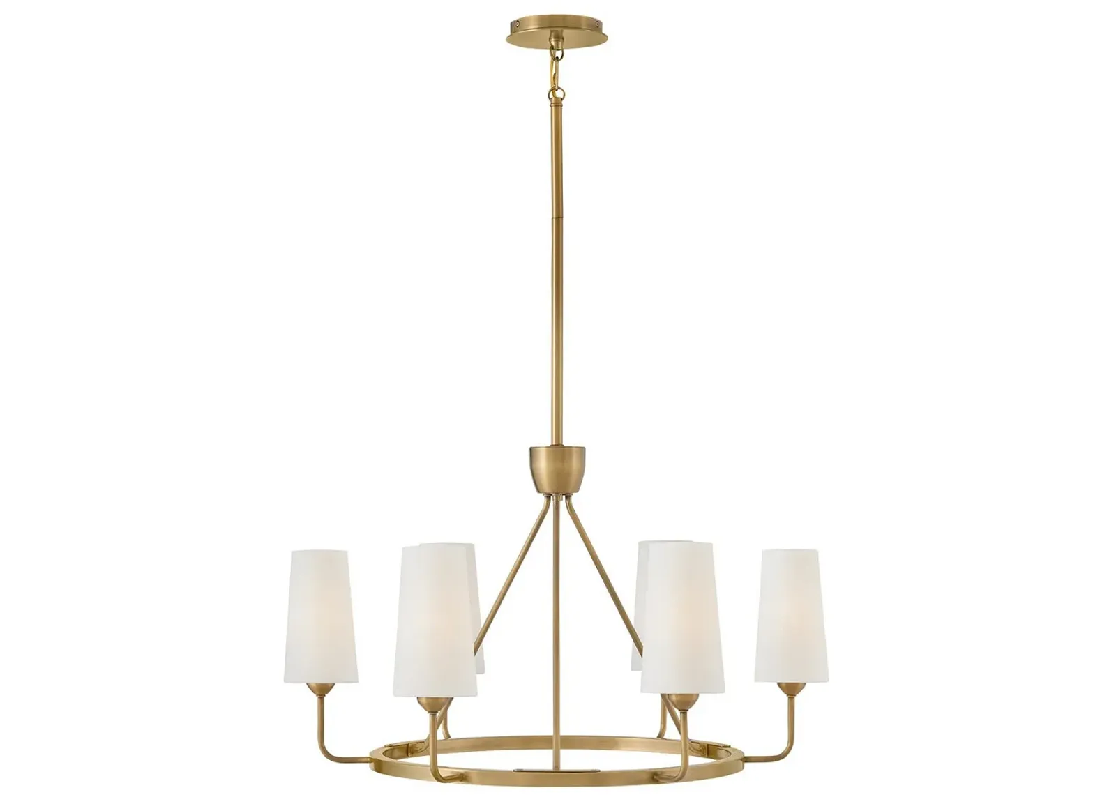 Lewis 28 3/4" Wide Heritage Brass 6-Light Ring Chandelier