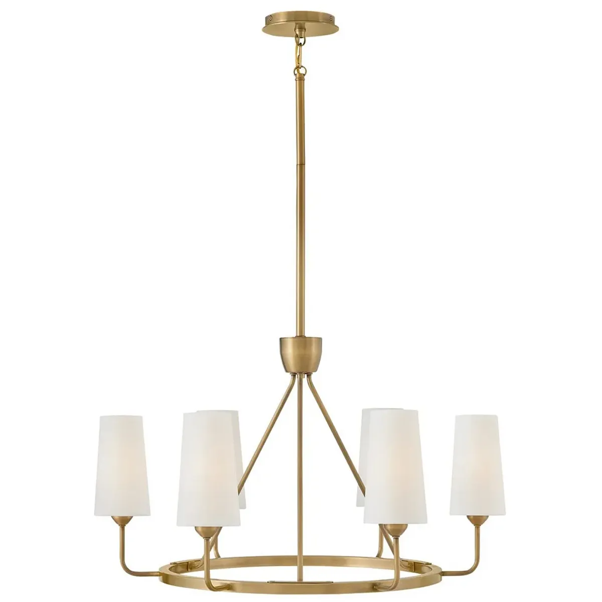 Lewis 28 3/4" Wide Heritage Brass 6-Light Ring Chandelier